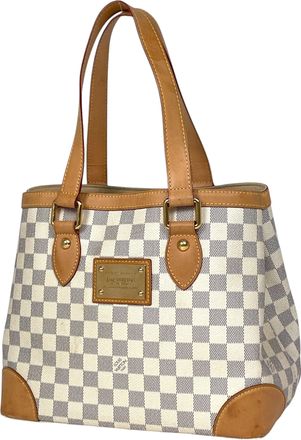 Louis Vuitton White Damier Azur Handbag Tote Bag (Pre-Owned)