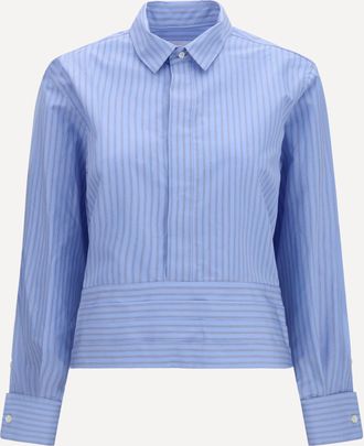 sacai Camicia in popeline di cotone con cintura Woman 1