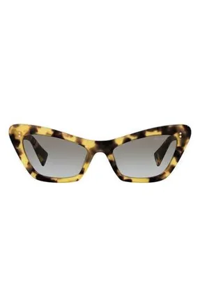 Miu Miu 54mm Butterfly Sunglasses in Light Havana /Grey Gradient at Nordstrom Rack