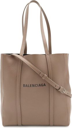 Balenciaga Brown Leather Shoulder Bag Tote Bag (Pre-Owned)