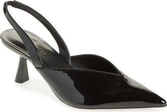 Nine West Lamma Slingback Pump in Black Patent at Nordstrom Rack, Size 7.5