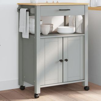 vidaXL Carrito De Cocina Monza Madera Maciza De Pino 60x40x88,5 Cm Vidaxl