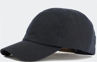Barbour Blauwe zonneklep met geborduurd logo - unisex - Petten - Blauw - ONE Size - Katoen - Accessoires