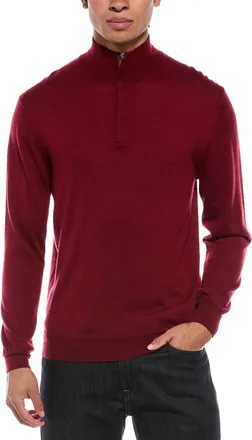 N.Peal N. PEAL Regent Fine Gauge Cashmere & Silk-Blend 1/2-Zip Sweater
