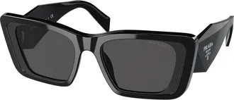 Prada Dark Grey Butterfly Ladies Sunglasses PR 08YSF 1AB5S0 51