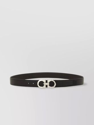 Ferragamo leather belt adjustable metal buckle