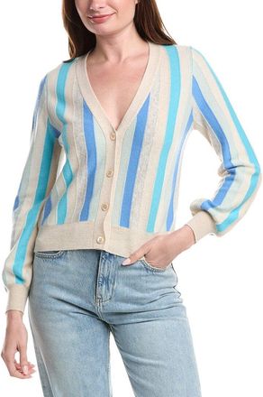 Isla Kayla Vertical Stripe Cashmere Cardigan