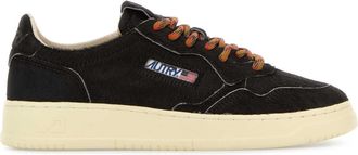 Autry Dark Brown Calf Hair Medalist Sneakers