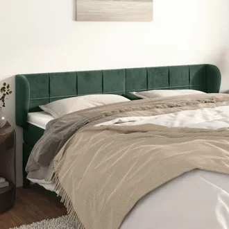 vidaXL Cabecero De Terciopelo Verde Oscuro 163x23x78/88 Cm Vidaxl