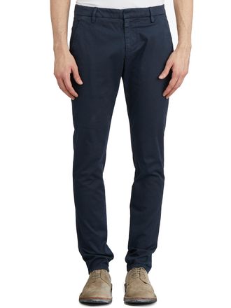 Dondup Mens Cotton Trousers Mod Gaubert - Dark Blue - Size 31 (Waist)