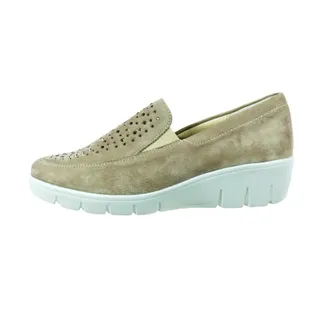 Semler Leren instapper - Dames - Schoenen - Beige - Maat: 38 1/2 EU Leer