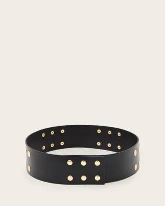 AllSaints Rio Studded Leather Waist Belt