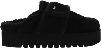 Nubikk Teddy Chunky Fur - Dames - Slip ons - Zwart - 41 EU - Su&egrave;de - Schoenen