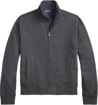 Ralph Lauren Purple Label Sweater met ritsdetail en zak - Grijs