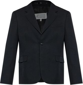 Maison Margiela Blazer met vintage-effect - Heren - Blazers - Zwart - M - Wol - Jassen