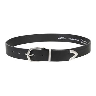 Les Deux Witten Leren Riem - Heren - Accessoires - Zwart - Maat: 85 CM Leer