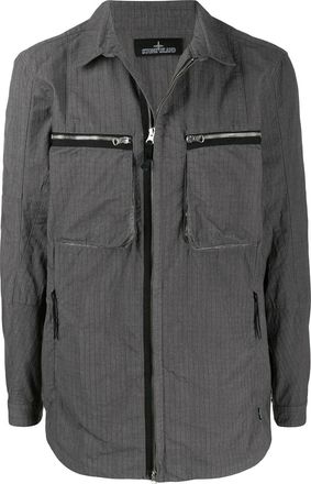 Stone Island long sleeve zipped pocket jacket - Grey