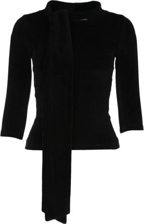 Balenciaga Truien & Vesten, Dames, Zwart, S, Scarf Turtleneck