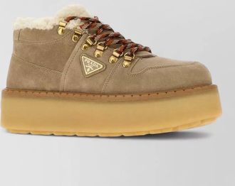 Prada suede leather boots
