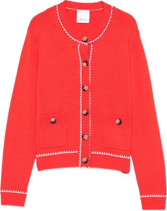 Allude Vest met opgestikte zak - Rood
