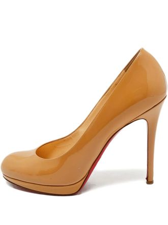 Christian Louboutin New Simple lakleren pumps - Beige