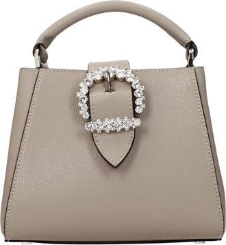 Jimmy Choo London Gray Leather Womens Handbag