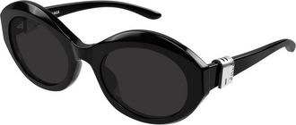 Balenciaga Grey Navigator Ladies Sunglasses BB0460S 001 57