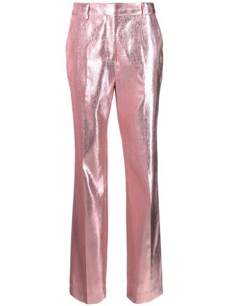 Paco Rabanne Pantaloni sartoriali metallizzati - Rosa