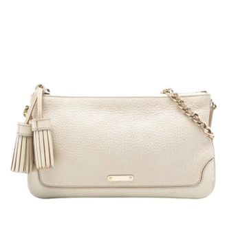 Burberry Pre-owned Cross Body Bags, female, Beige, Size: ONE SIZE Pre-owned Leather Crossbody Bag
