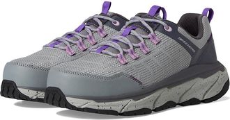 Skechers DLux Journey SR - Nixxy Carbon Nano Comp Toe Womens Work Boots Charcoal Purple : 7.5 M, Textile