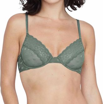 Skarlett Blue Dare Dot Plunge Unlined Bra In Everglade