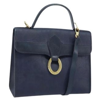 Dior Pre-owned Handbags, female, Blue, Size: ONE SIZE Pre-owned Trotter Canvas Hand Bag