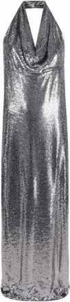 Blanca Vita Lange Jurk met Pailletten - Dames - Avondkleed - Grijs - S - Pailletten - Kleedjes