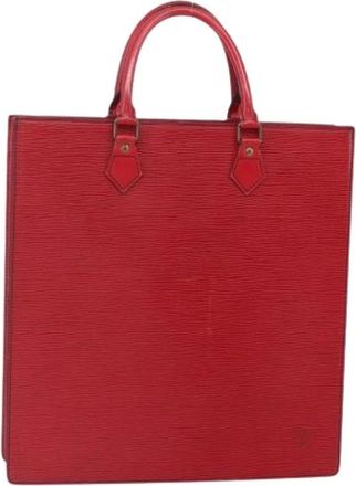 Louis Vuitton Pre-owned Leather Tote Bag - Dames - Vintage Shopper - Rood - ONE Size - Leer - Vintage