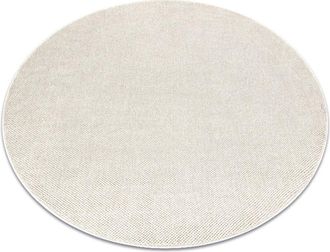 RugsX Carpet CASABLANCA LOOM circle cream, loop, soft indoor & outdoor beige round 150 cm