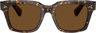 Oliver Peoples Tortoise Atago Ollice Acetate Rectangular Sunglasses