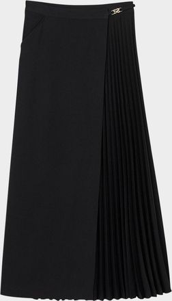 Sandro Souvenir Pleated Midi Skirt