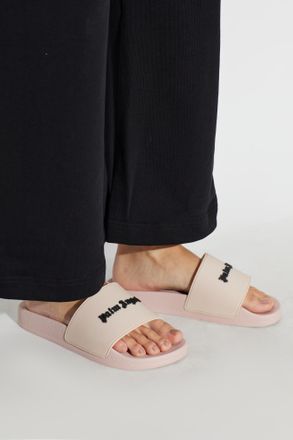 Palm Angels Logo Slides, Womens, Pink