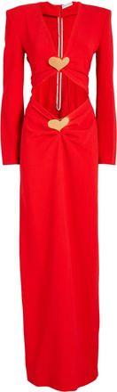 Rowen Rose Lovers Maxi Dress with Heart Jewel Details Size L