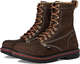 Keen Liberty 8 Waterproof 90deg Heel Boots (Carbon Toe) Mens Shoes Coffee Bean/Black : 10.5 D - Medium, Leather