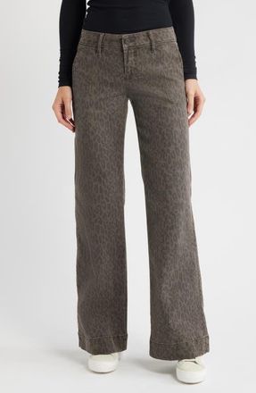 Hidden Jeans Low Waist Flare Leg Jeans in Brown at Nordstrom, Size 26