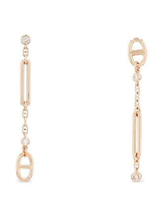 Herm&egrave;s Orecchini Chaine dAncre in oro rosa con diamanti anni 2020