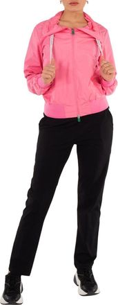 Save The Duck Ladies Aurora Pink Karin Bomber Rain Jacket, Brand Size 0 (X-Small)