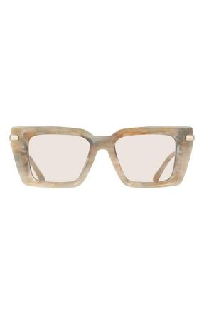 Ferragamo 52mm Rectangular Sunglasses in Marble at Nordstrom