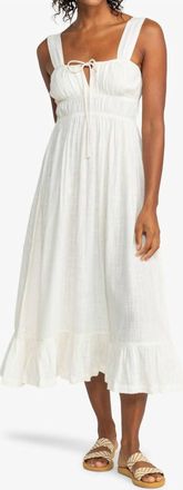Roxy Paradise Winds Dress In Egret