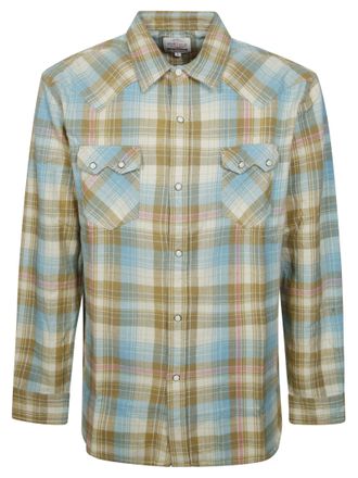 Fortela Texan Plaid Flannel Snap Button Shirt