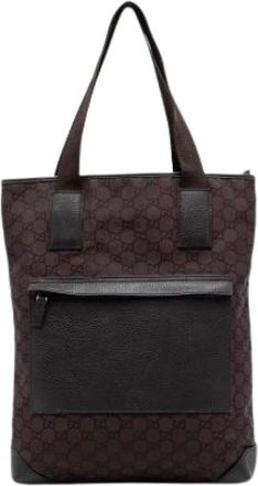 Gucci Pre-owned Vintage Tote Bag - Dames - Vintage Shopper - Bruin - ONE Size - Leer - Vintage
