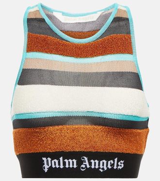 Palm Angels Top Lurex in maglia a righe