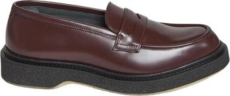 Adieu Paris Bordeaux Leren Moccasin Schoenen - Dames - Loafers - Rood - 36 EU - Leer - Schoenen