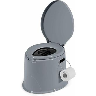 Costway Toilette Portatile wc Chimico, wc da Viaggio Portatile, Leggera con Secchio Interno Rimovibile, Supporto Carico 200kg